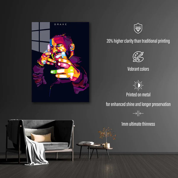 Drake Rap- HD Shining Metal Poster