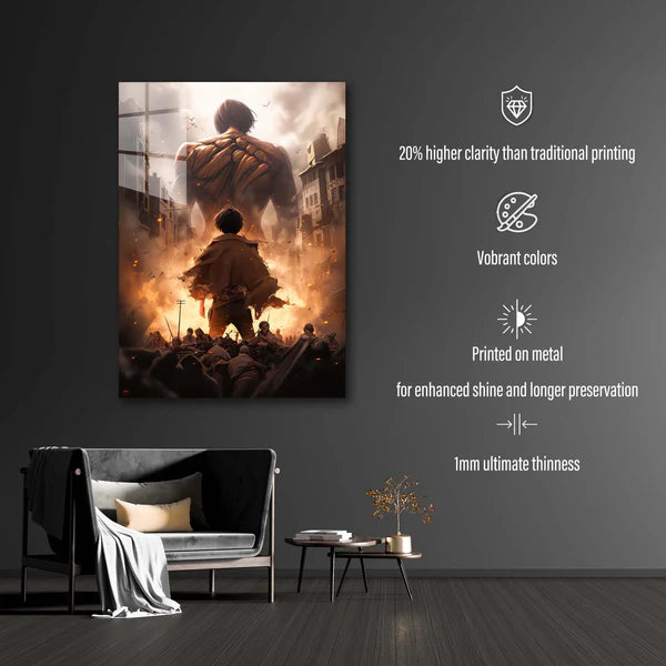 Eren Jaeger - Memoire HD Shining Metal Poster