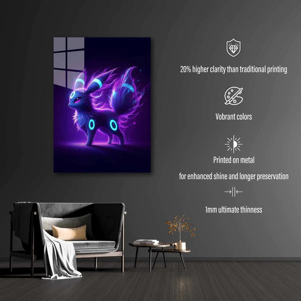 Umbreon/Eveelution Pokemon - HD Shining Metal Poster