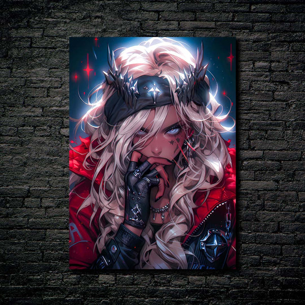 Girl portrait 05- HD Shining Metal Poster