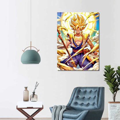 Goku Dragon Ball becomes Monkey King Sun Wukong 2 HD Shining Metal Poster