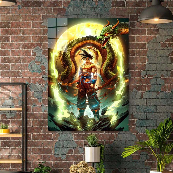 Goku & Shenron- HD Shining Metal Poster