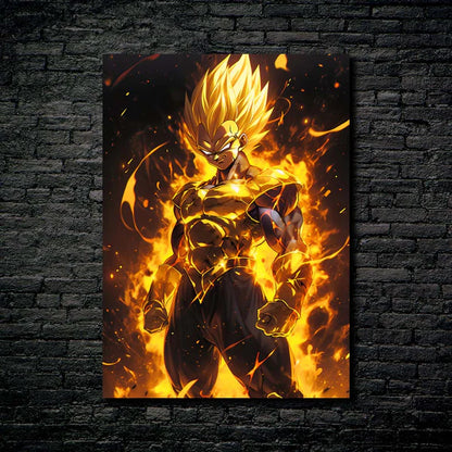 Golden vegeta- HD Shining Metal Poster