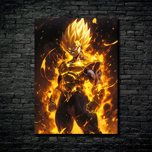 Golden vegeta- HD Shining Metal Poster