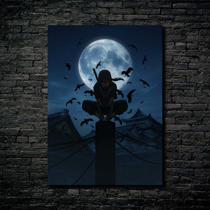 Itachi Uchiha Moon- HD Shining Metal Poster