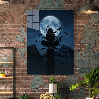 Itachi Uchiha Moon- HD Shining Metal Poster