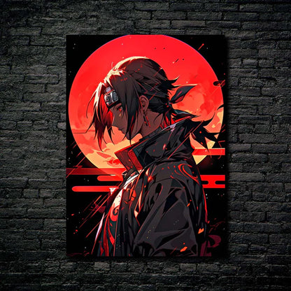 Itachi uchiha from Naruto Shippuden anime- HD Shining Metal Poster