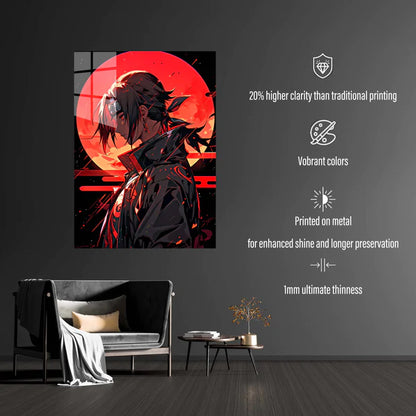 Itachi uchiha from Naruto Shippuden anime- HD Shining Metal Poster