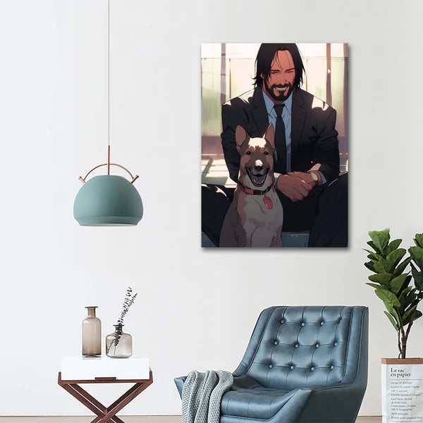 John Wick and dog (2)-Artwork