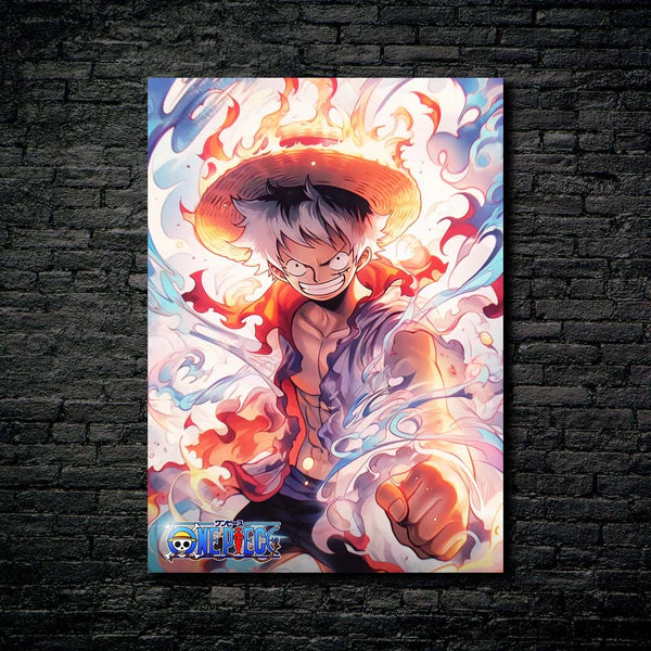 Luffy Nika Flaming-Artwork