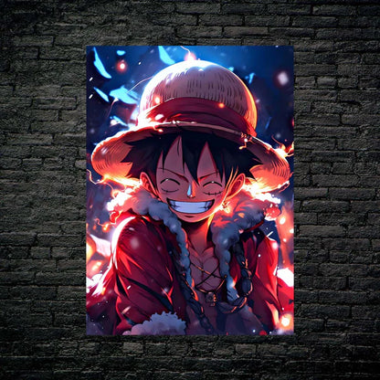 Luffy in snow christmas theme-Artwork