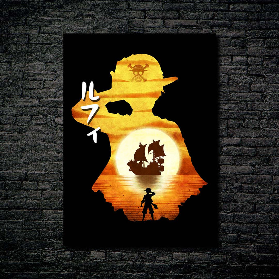 Minimalist Silhouette Luffy 3-Artwork