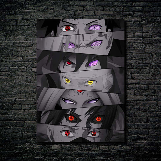 All Eyes | Naruto | -Artwork HD Shining Metal Poster