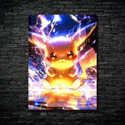 Pikachu mignon affiche-illustration 