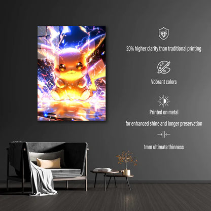 Pikachu mignon affiche-illustration 