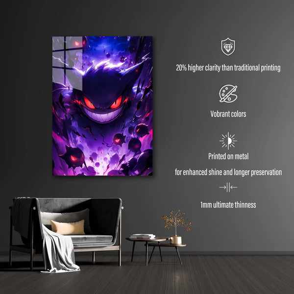 Pokemon Gengar- HD Shining Metal Poster