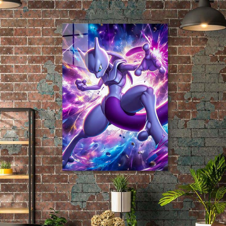 Pokemon Mewtwo (3)- HD Shining Metal Poster