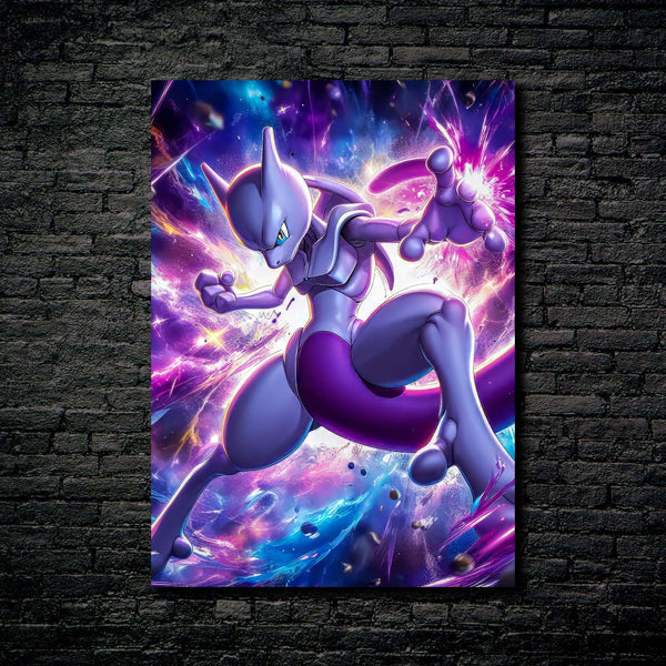 Pokemon Mewtwo (3)- HD Shining Metal Poster