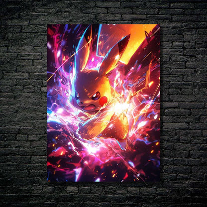 Pokemon｜Pikachu 3- HD Shining Metal Poster