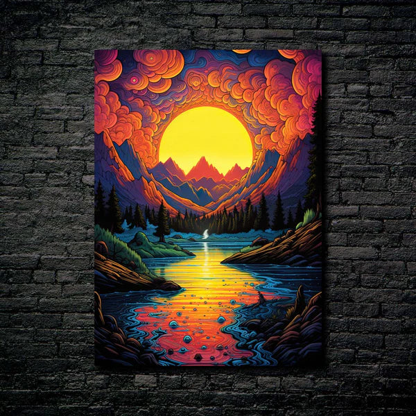 Sunlit Peaks_ Psychedelic Reflections and Mythic Symbolism