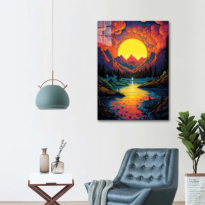 Sunlit Peaks_ Psychedelic Reflections and Mythic Symbolism