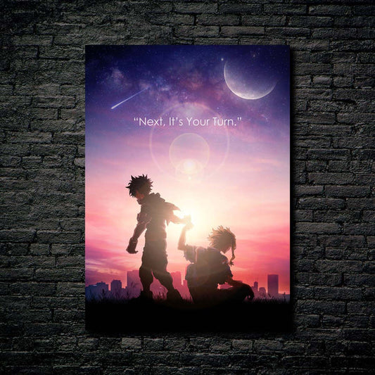 All Might Quote Turn HD Shining Metal Poster