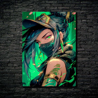 akali Lol-Artwork HD Shining Metal Poster