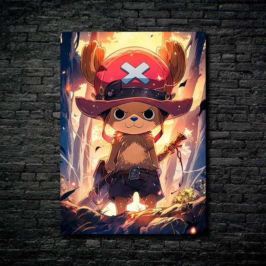 Chopper - Affiche en métal brillant HD