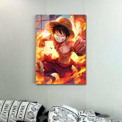 Crazy Luffy - HD Shining Metal Poster