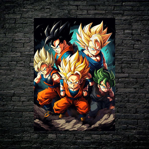 dragon ball Z - son goku ready to kameha- HD Shining Metal Poster