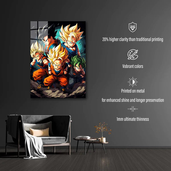 dragon ball Z - son goku ready to kameha- HD Shining Metal Poster