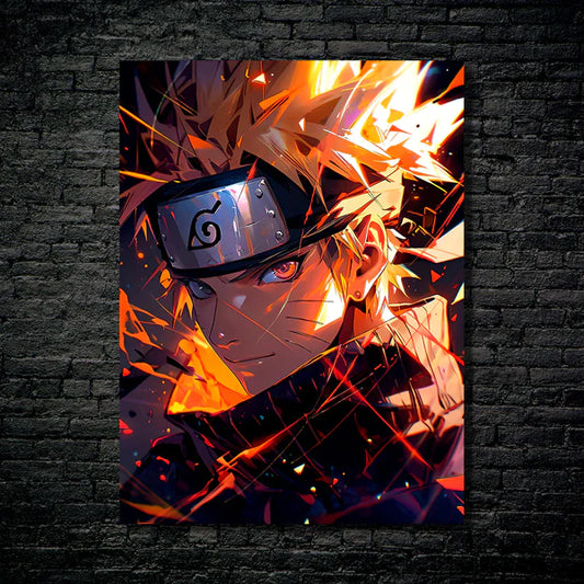 flame naruto- HD Shining Metal Poster