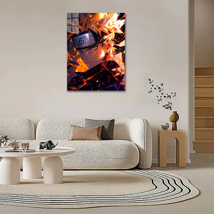 flame naruto- HD Shining Metal Poster