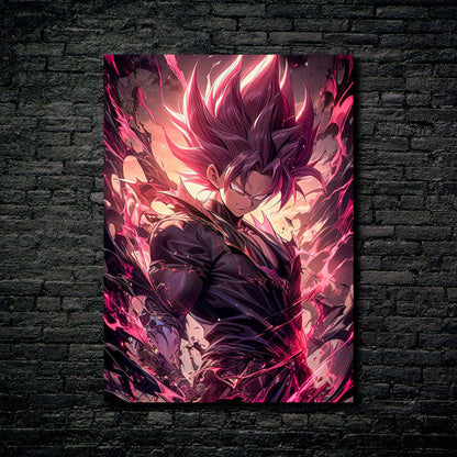 goku black rose- HD Shining Metal Poster