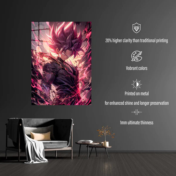 goku black rose- HD Shining Metal Poster