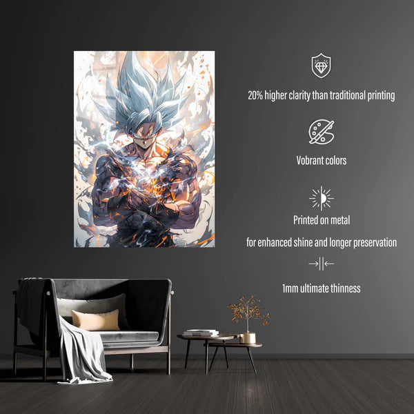 goku ultra instinc 2- HD Shining Metal Poster